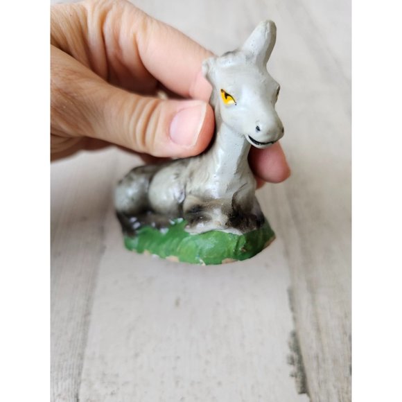 Vintage Italian donkey nativity village Xmas decor - Picture 10 of 10